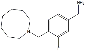 [4-(azocan-1-ylmethyl)-3-fluorophenyl]methanamine Struktur