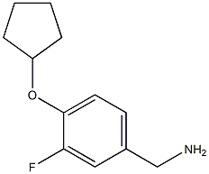 [4-(cyclopentyloxy)-3-fluorophenyl]methanamine Struktur