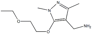 [5-(2-ethoxyethoxy)-1,3-dimethyl-1H-pyrazol-4-yl]methanamine Struktur