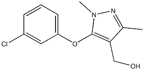 [5-(3-chlorophenoxy)-1,3-dimethyl-1H-pyrazol-4-yl]methanol Struktur