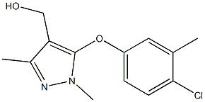 [5-(4-chloro-3-methylphenoxy)-1,3-dimethyl-1H-pyrazol-4-yl]methanol Struktur