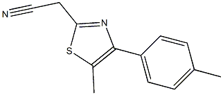 [5-methyl-4-(4-methylphenyl)-1,3-thiazol-2-yl]acetonitrile Struktur