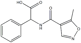 {[(5-methylisoxazol-4-yl)carbonyl]amino}(phenyl)acetic acid Struktur