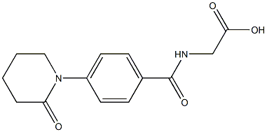 {[4-(2-oxopiperidin-1-yl)benzoyl]amino}acetic acid Struktur