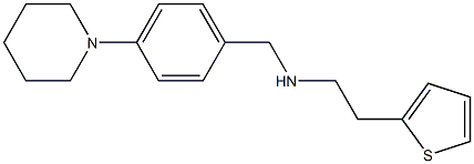 {[4-(piperidin-1-yl)phenyl]methyl}[2-(thiophen-2-yl)ethyl]amine Struktur