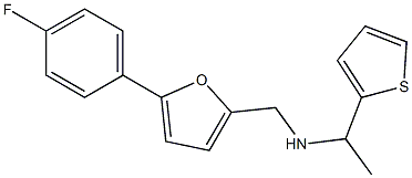 {[5-(4-fluorophenyl)furan-2-yl]methyl}[1-(thiophen-2-yl)ethyl]amine Struktur