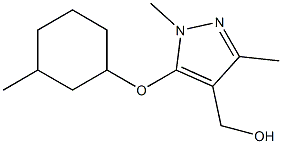 {1,3-dimethyl-5-[(3-methylcyclohexyl)oxy]-1H-pyrazol-4-yl}methanol Struktur