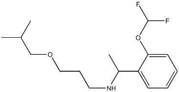 {1-[2-(difluoromethoxy)phenyl]ethyl}[3-(2-methylpropoxy)propyl]amine Struktur