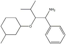 {1-amino-3-methyl-2-[(3-methylcyclohexyl)oxy]butyl}benzene Struktur