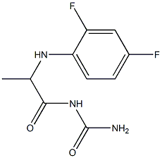 {2-[(2,4-difluorophenyl)amino]propanoyl}urea Struktur