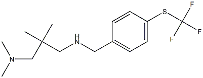 {2-[(dimethylamino)methyl]-2-methylpropyl}({4-[(trifluoromethyl)sulfanyl]phenyl}methyl)amine Struktur