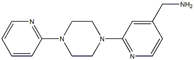 {2-[4-(pyridin-2-yl)piperazin-1-yl]pyridin-4-yl}methanamine Struktur