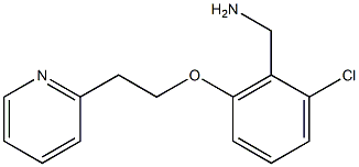 {2-chloro-6-[2-(pyridin-2-yl)ethoxy]phenyl}methanamine Struktur