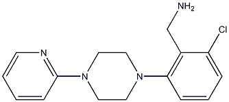 {2-chloro-6-[4-(pyridin-2-yl)piperazin-1-yl]phenyl}methanamine Struktur