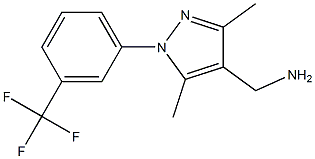 {3,5-dimethyl-1-[3-(trifluoromethyl)phenyl]-1H-pyrazol-4-yl}methylamine Struktur