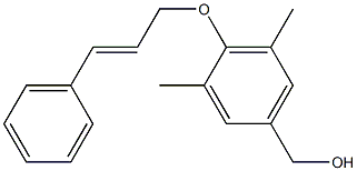 {3,5-dimethyl-4-[(3-phenylprop-2-en-1-yl)oxy]phenyl}methanol Struktur