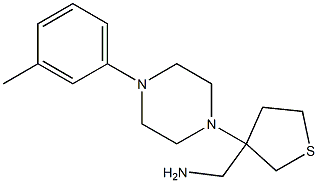 {3-[4-(3-methylphenyl)piperazin-1-yl]tetrahydrothien-3-yl}methylamine Struktur