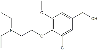 {3-chloro-4-[2-(diethylamino)ethoxy]-5-methoxyphenyl}methanol Struktur