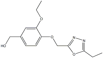 {3-ethoxy-4-[(5-ethyl-1,3,4-oxadiazol-2-yl)methoxy]phenyl}methanol Struktur