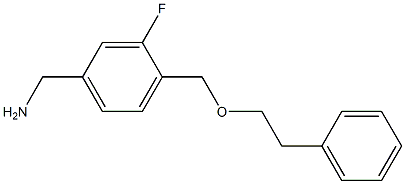 {3-fluoro-4-[(2-phenylethoxy)methyl]phenyl}methanamine Struktur