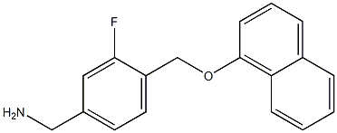 {3-fluoro-4-[(naphthalen-1-yloxy)methyl]phenyl}methanamine Struktur