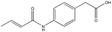 {4-[(2E)-but-2-enoylamino]phenyl}acetic acid Struktur