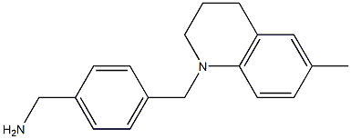 {4-[(6-methyl-1,2,3,4-tetrahydroquinolin-1-yl)methyl]phenyl}methanamine Struktur