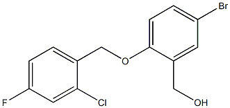 {5-bromo-2-[(2-chloro-4-fluorophenyl)methoxy]phenyl}methanol Struktur