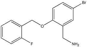 {5-bromo-2-[(2-fluorophenyl)methoxy]phenyl}methanamine Struktur