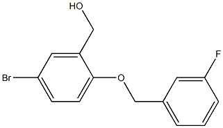 {5-bromo-2-[(3-fluorophenyl)methoxy]phenyl}methanol Struktur