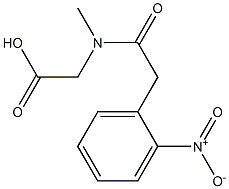 {methyl[(2-nitrophenyl)acetyl]amino}acetic acid Struktur