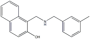 1-({[(3-methylphenyl)methyl]amino}methyl)naphthalen-2-ol Struktur