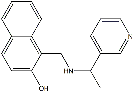 1-({[1-(pyridin-3-yl)ethyl]amino}methyl)naphthalen-2-ol Struktur