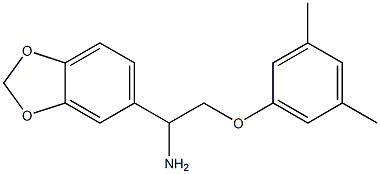 1-(1,3-benzodioxol-5-yl)-2-(3,5-dimethylphenoxy)ethanamine Struktur