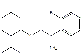 1-(1-amino-2-{[5-methyl-2-(propan-2-yl)cyclohexyl]oxy}ethyl)-2-fluorobenzene Struktur