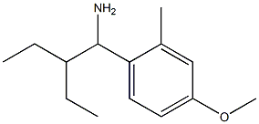 1-(1-amino-2-ethylbutyl)-4-methoxy-2-methylbenzene Struktur