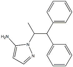 1-(1-methyl-2,2-diphenylethyl)-1H-pyrazol-5-amine Struktur