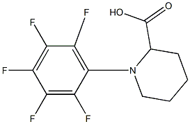 1-(2,3,4,5,6-pentafluorophenyl)piperidine-2-carboxylic acid Struktur