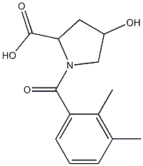 1-(2,3-dimethylbenzoyl)-4-hydroxypyrrolidine-2-carboxylic acid Struktur