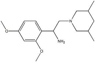 1-(2,4-dimethoxyphenyl)-2-(3,5-dimethylpiperidin-1-yl)ethanamine Struktur