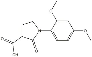 1-(2,4-dimethoxyphenyl)-2-oxopyrrolidine-3-carboxylic acid Struktur