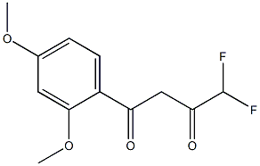 1-(2,4-dimethoxyphenyl)-4,4-difluorobutane-1,3-dione Struktur