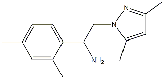 1-(2,4-dimethylphenyl)-2-(3,5-dimethyl-1H-pyrazol-1-yl)ethanamine Struktur