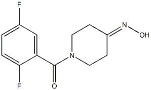 1-(2,5-difluorobenzoyl)piperidin-4-one oxime Struktur