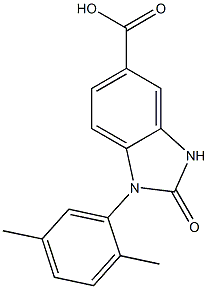 1-(2,5-dimethylphenyl)-2-oxo-2,3-dihydro-1H-1,3-benzodiazole-5-carboxylic acid Struktur