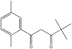 1-(2,5-dimethylphenyl)-4,4-dimethylpentane-1,3-dione Struktur