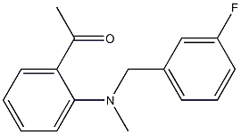 1-(2-{[(3-fluorophenyl)methyl](methyl)amino}phenyl)ethan-1-one Struktur