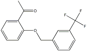 1-(2-{[3-(trifluoromethyl)phenyl]methoxy}phenyl)ethan-1-one Struktur