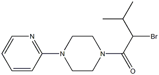 1-(2-bromo-3-methylbutanoyl)-4-pyridin-2-ylpiperazine Struktur