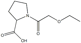 1-(2-ethoxyacetyl)pyrrolidine-2-carboxylic acid Struktur